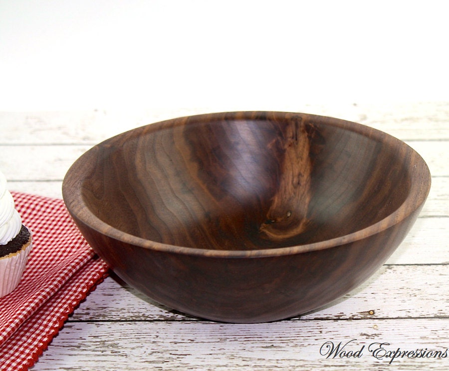 Wooden Walnut Bowl Wood /8 1/2 inch Salad Bowl