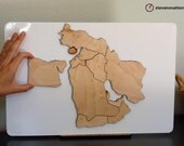 Middle East Map Puzzle - Birch Plywood