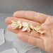 rose bone hand carved vintage brooch