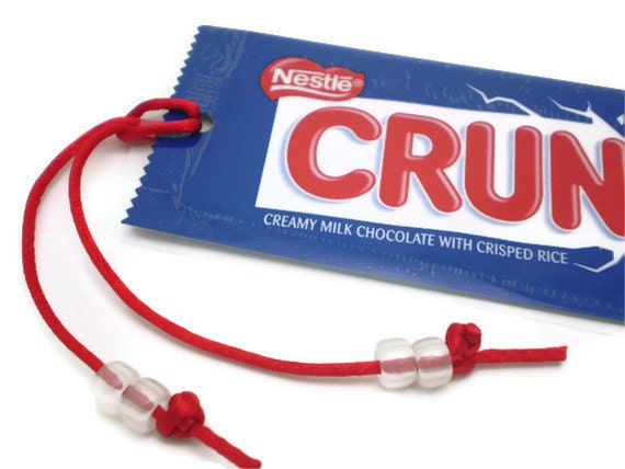Crunch Bar Recycyled/Upcycled Candy Wrapper Bookmark