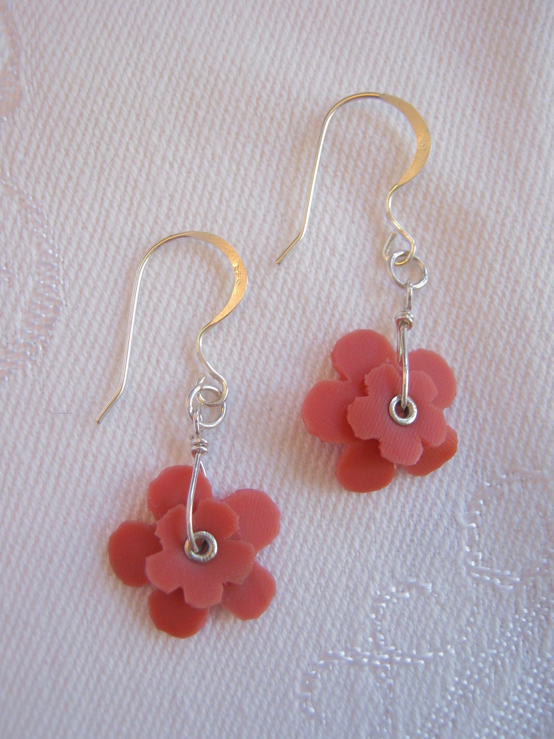 double sakura earrings
