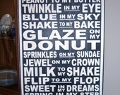 You Are The Peanut To My Butter, Love Of My Life , Distressed Typography Wood Sign, Subway Art Sign, WEDDINGS