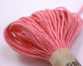 Free Shipping - 15 Yards of SOLID colored CORAL PINK Bakers Twine String - for crafting, gift wrapping, packaging