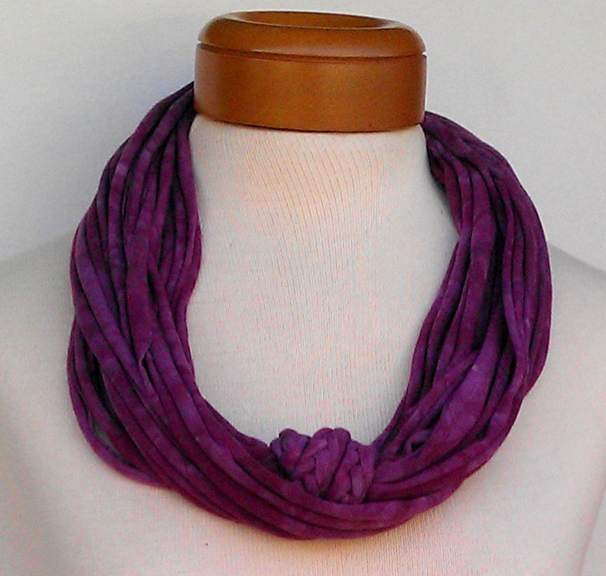 Infinity Necklace Scarf in Rich Red Violet