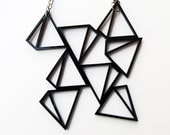 Piramyd necklace. Black acrylic.