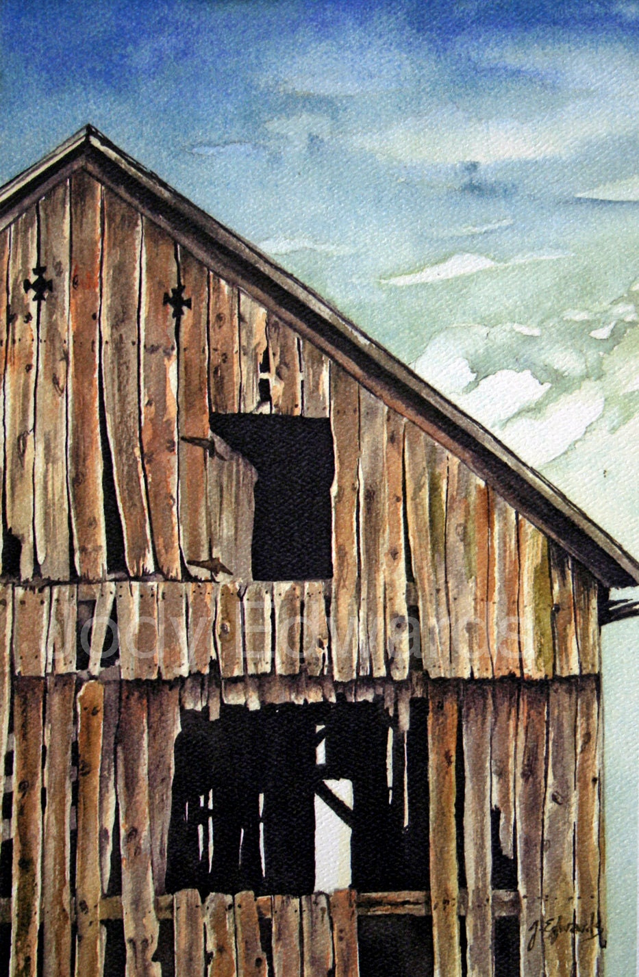 Barn Watercolor "Old Magic" - Archival Quality Limited Edition Print