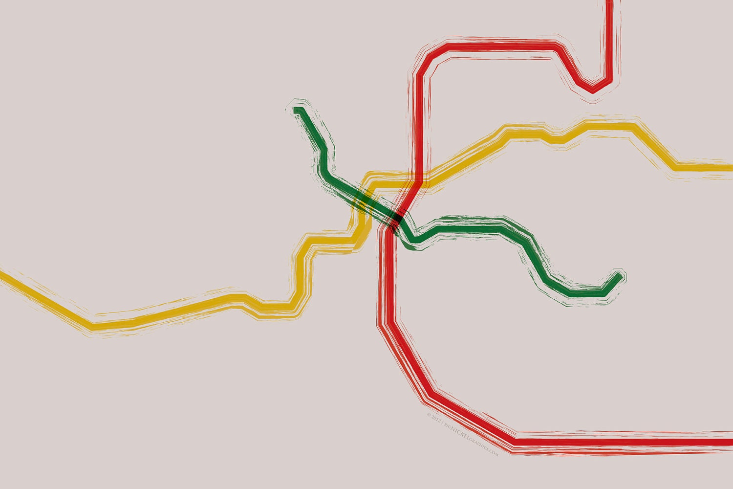 Prague Metro Map Poster - 24x16