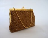 Vintage Handmade Beaded Evening Bag Purse