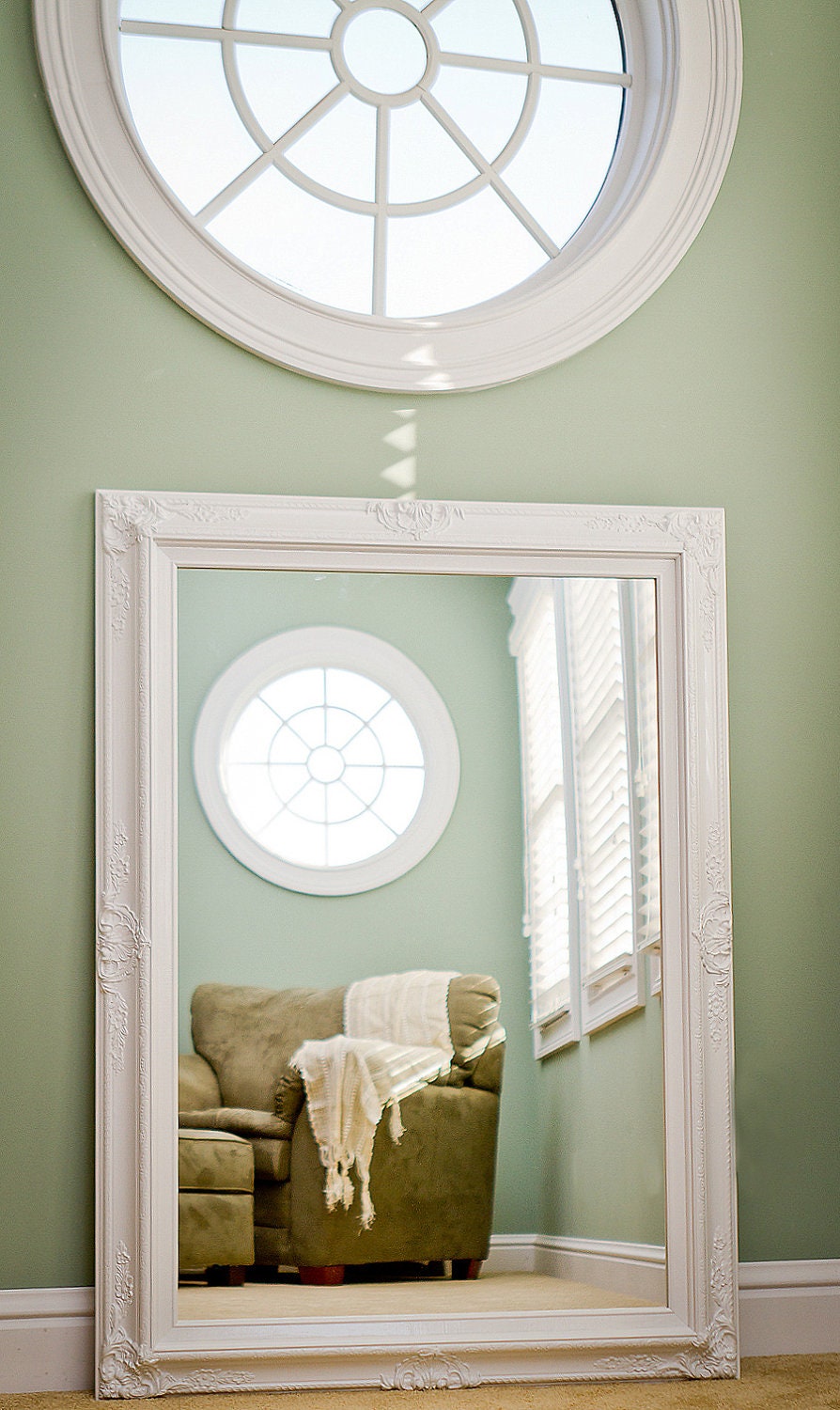 LARGE WHITE MIRROR For Sale Vintage Inspired Extra Large Vanity Mirror Shabby Chic Mantel Bathroom Decorative Leaning Black Red Gold Ivory