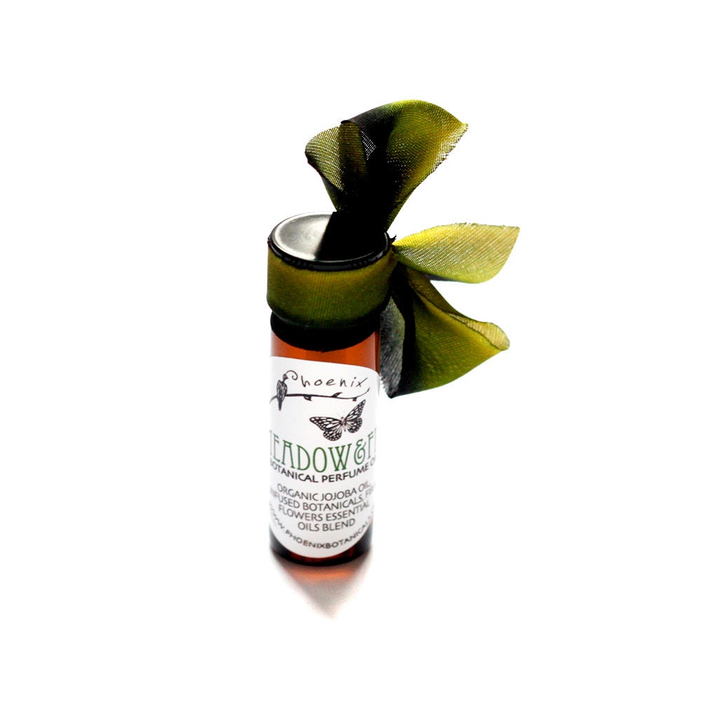 Meadow & Fir, Botanical Perfume Oil - For The Nature Lover - For Her - Organic - Vegan - 1/8 oz (3.7 ml) glass jar