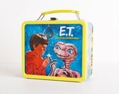 Vintage 80s E.T. The Extra Terrestrial Tin Litho Aladdin Lunchbox