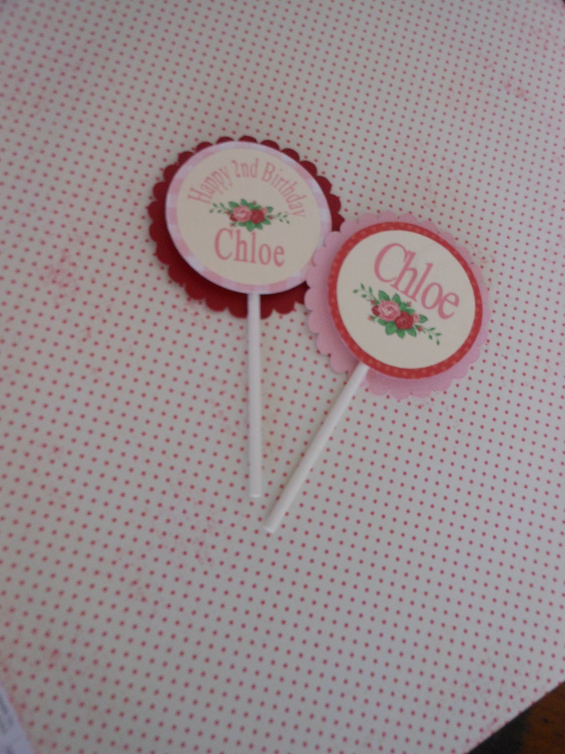 Tea Party Vintage Cupcake Toppers - Order of (12) Il_170x135