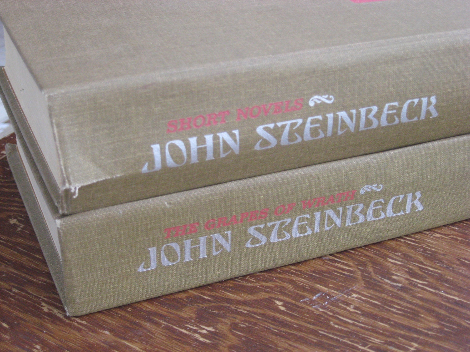 John Steinbeck Grapes of Wrath and Short Stories, 1953, Viking Press, Brown Hardback