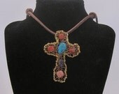 Thin Wire Cross Pendant and Brooch