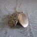 Antique Locket / Edwardian Ornate Oval Locket w/ Original Photos c.1915