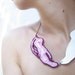 Crochet necklace - 'In half'