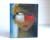 10x12" His Look  oil on canvas fine art original oil painting, one of a kind, published in art book