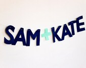 Custom Wedding Names Banner-Felt