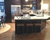 Reclaimed Wood and Steel Industrial Shop Stool. Made in Chicago. Qty (3) 25" counter height - QUICK SHIPPING