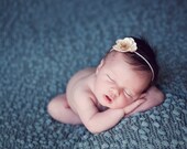 Baby Headband, Newborn Headband in Cream, Great for Photo Prop