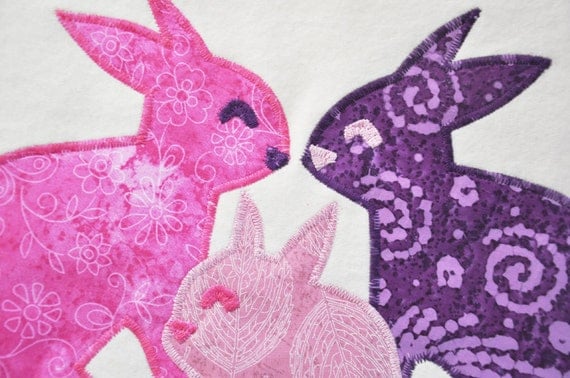 Organic Bunny Rabbit Baby Blanket for Girl by bankiebaby on Etsy