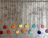 Candy Dots - Penny Candy - Upcycled Enameled Penny Necklace - Recycled