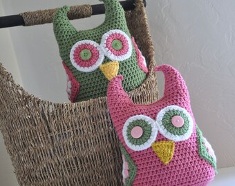 2 Hootie the Owl Plushies  Nursery Decor Made to Match Owl Blankets