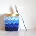 Ice Cream Cozy Pint Cover Sleeve  Blue Ombre
