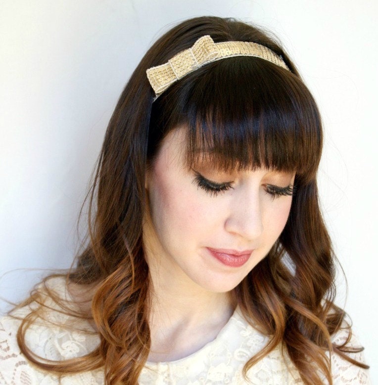 Miss Joan - Gold Sequin Headband
