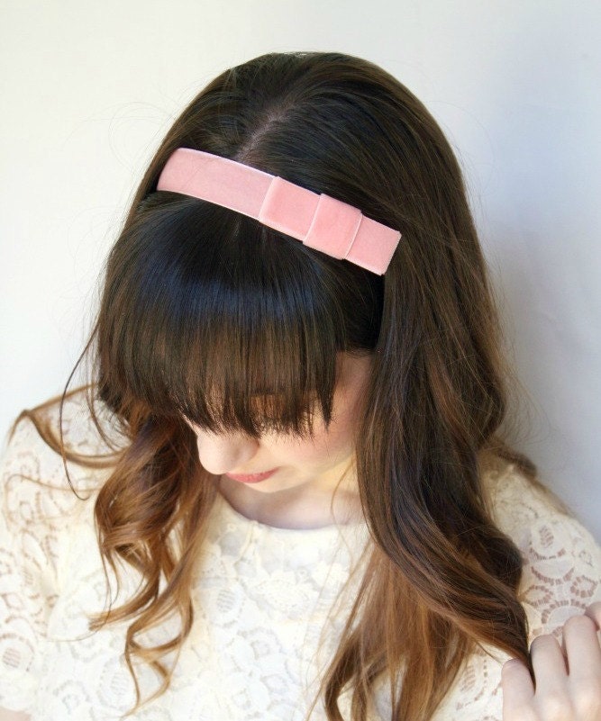 Miss Joan - Blush Pink Velvet Headband