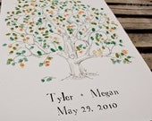 Large Elm Design, The original hand-drawn guest book fingerprint tree (ink pads sold separately)