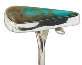 Kingman Turquoise and Sterling Silver RIng, Size5-1/2  r55ture2163