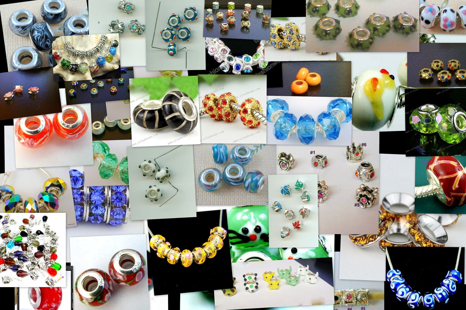 Euro Bracelet Package - Mystery Box ... 1 Bracelet and 30 charms,  variety of colors and styles