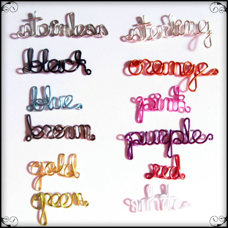 Surf Necklace - Wire Written Word Jewelry - Gift for a Surfer Girl