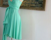 Gidget Mint Octopus Infinity Convertible Wrap Dress- Beach, Surf, Retro, Wedding