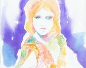 Original Watercolor, Fashion Illustration -  Lemon
