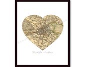Dublin Ireland Art Map Wall Decor Print 8 x 10 Vintage City Map Art (No. P252)