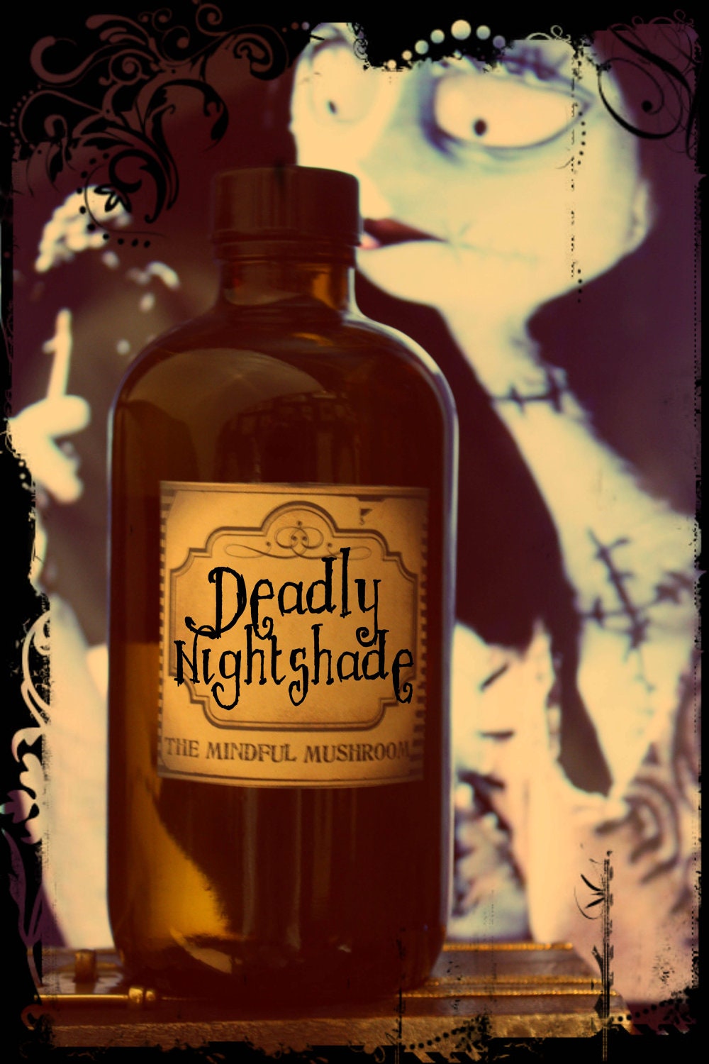 DEADLY NIGHTSHADE-Hand Blended Artisan Oil-1ML Sample Vial- (primary notes: thyme, parsley, blue sage, marjoram, lavender, bay leaves)