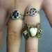 Real Tooth art nouveau Bone Ring- adjustable sizes