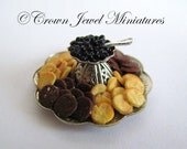 Caviar & Crackers on Limited Edition Tray by Crown Jewel Miniatures Crown Jewel Miniatures