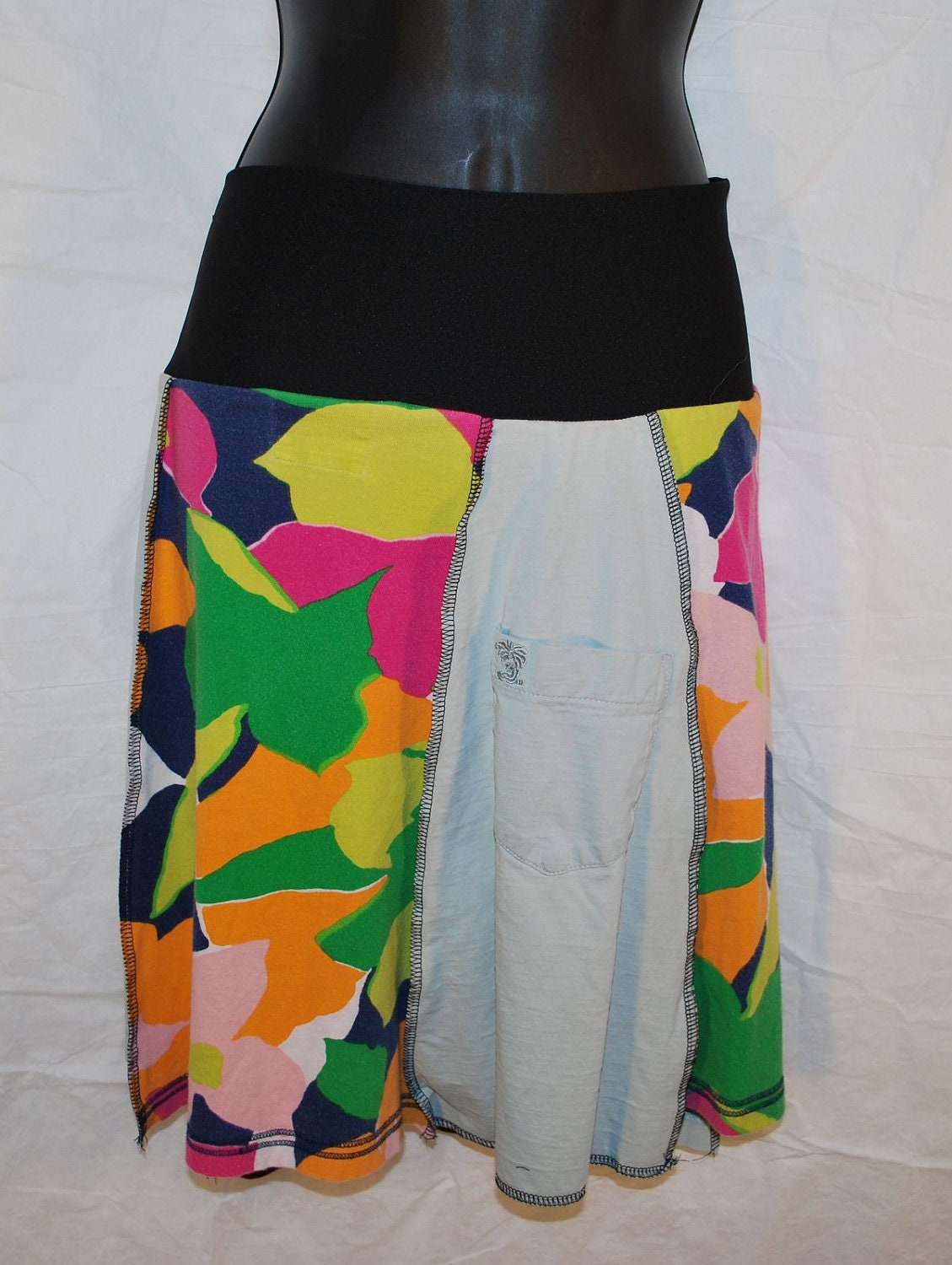 Recycled tee shirt skirt  large  CLEARANCE