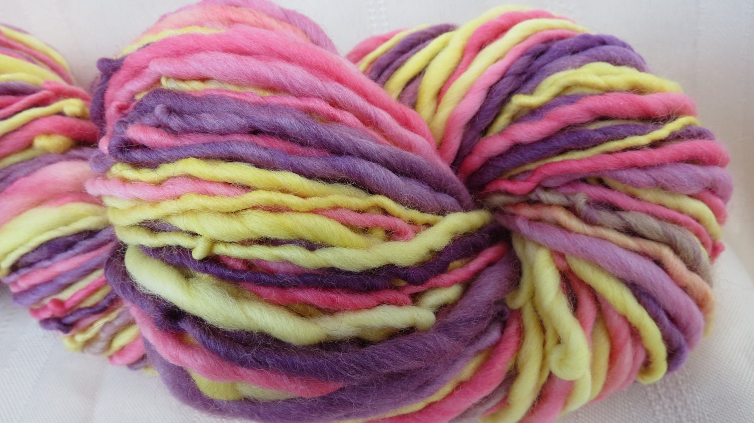 Pansies Handspun Art Yarn 120 yards