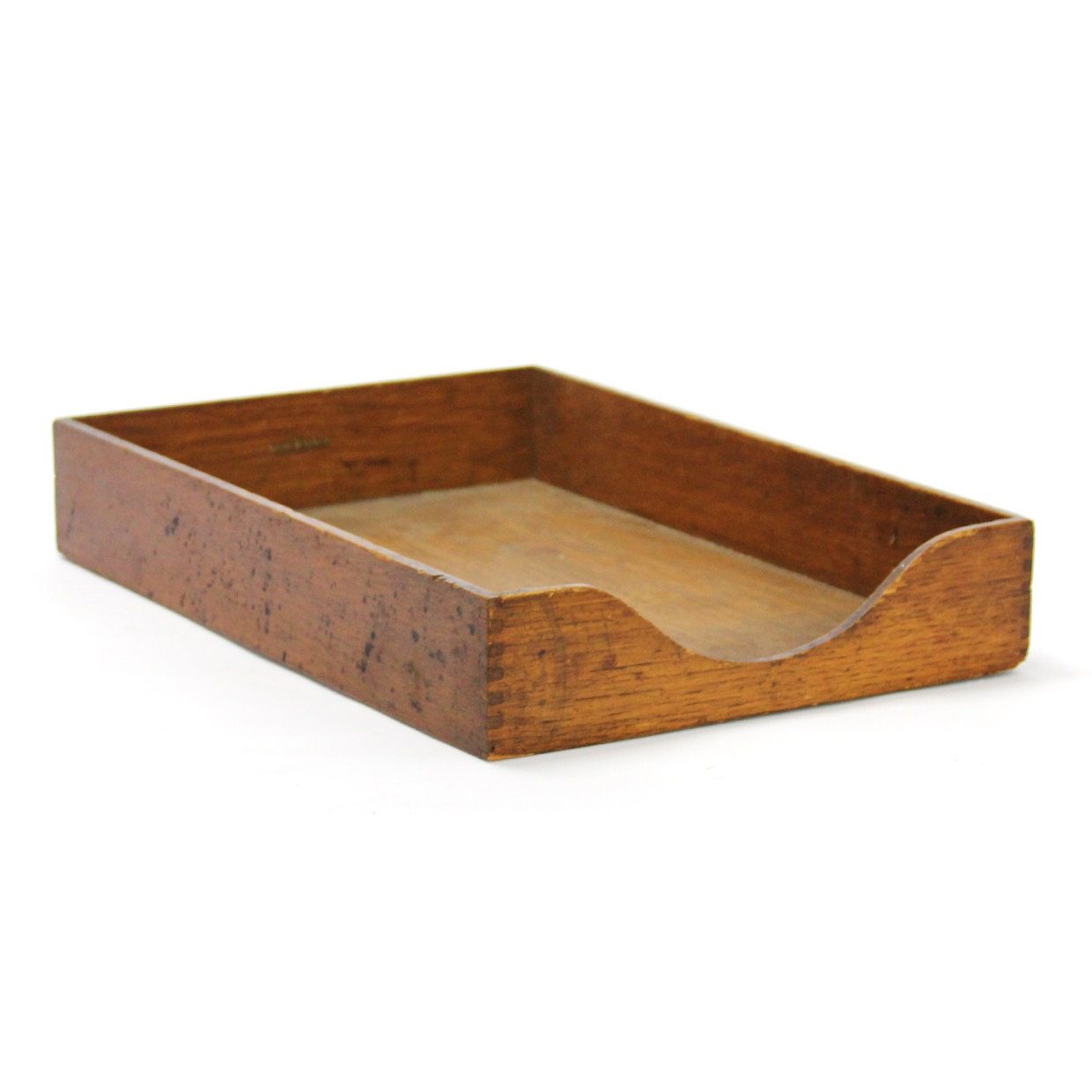 vintage wooden document tray by lacklusterco on Etsy