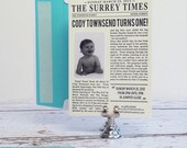 Letterpress Birthday Invitation - Newspaper