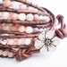 Pink Bracelet Wrap Bracelet Lepidolite Bracelet 5X Wrap Bracelet