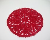 Red Christmas Doily.