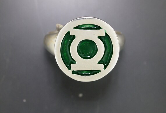Green Lantern Ring in Sterling Silver Green Lantern Ring in Sterling Silver