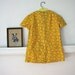 vintage 70s little girls dress - CALICO yellow tunic dress / sz 5