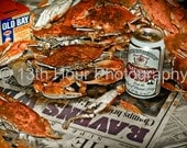 12x18 - Baltimore Ravens Win Crab - Fine Art Print