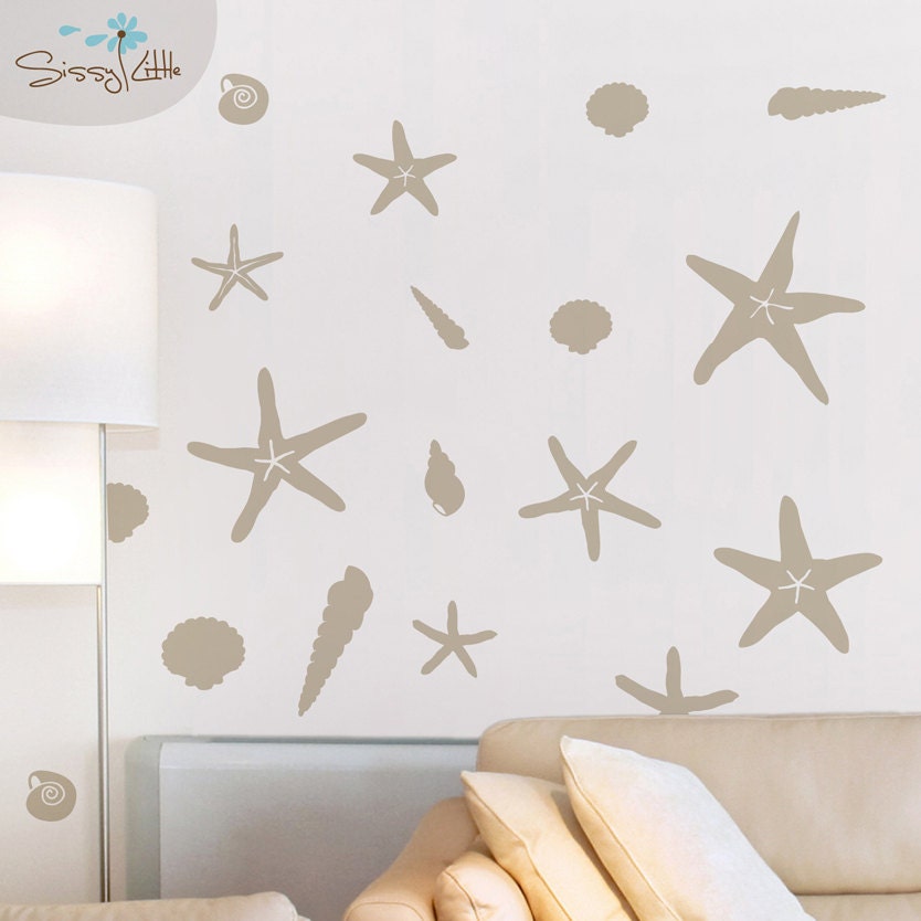Seashells by the Seashore - Set of 27 - Vinyl Wall Decal